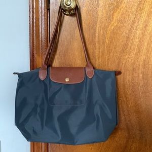 Longchamp Navy Le Pliage Small Nylon Shoulder Tote